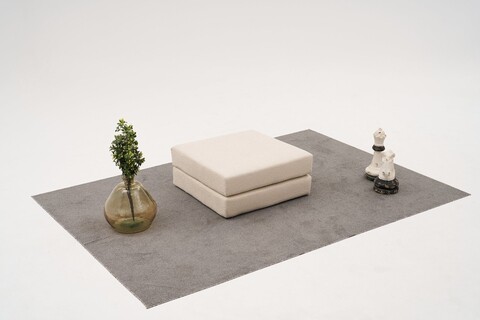 Taburet, Atelier del Sofa, 825BLC5227, Tesatura Chenille, Crem