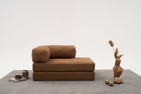 Canapea 2 locuri, Atelier del Sofa, 825BLC5214, Tesatura Chenille, Maro