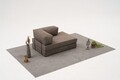 Canapea 2 locuri, Atelier del Sofa, 825BLC5212, Tesatura Chenille, Gri