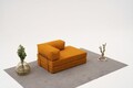 Canapea 2 locuri, Atelier del Sofa, 825BLC5216, Tesatura Chenille, Portocaliu
