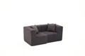 Canapea 2 locuri, Atelier del Sofa, 825BLC5407, Tesatura Chenille, Antracit