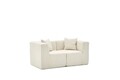 Canapea 2 locuri, Atelier del Sofa, 825BLC5411, Tesatura Chenille, Crem