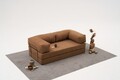 Canapea 3 locuri, Atelier del Sofa, 825BLC5220, Tesatura Chenille, Maro