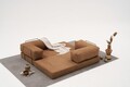 Canapea 3 locuri, Atelier del Sofa, 825BLC5220, Tesatura Chenille, Maro