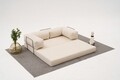 Canapea 3 locuri, Atelier del Sofa, 825BLC5221, Tesatura Chenille, Crem