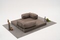 Canapea 3 locuri, Atelier del Sofa, 825BLC5218, Tesatura Chenille, Gri