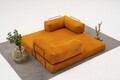 Canapea 3 locuri, Atelier del Sofa, 825BLC5222, Tesatura Chenille, Portocaliu
