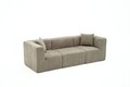Canapea 3 locuri, Atelier del Sofa, 825BLC4317, Tesatura Chenille, Gri