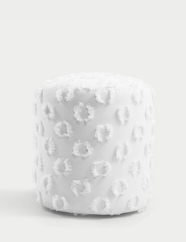 Taburet, Atelier del Sofa, 370CTF1109, Lemn de fag, Alb