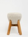 Taburet, Atelier del Sofa, 370CTF1107, Lemn de fag, Crema/Nuca