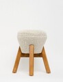 Taburet, Atelier del Sofa, 370CTF1107, Lemn de fag, Crema/Nuca