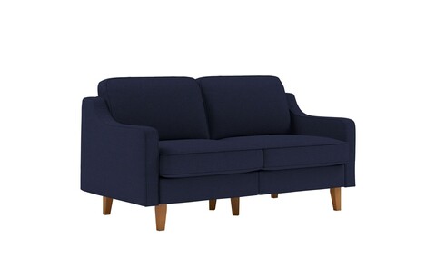 Canapea 2 locuri, Atelier del Sofa, 918CMF1148, Otel, Albastru noapte / Nuc