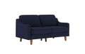 Canapea 2 locuri, Atelier del Sofa, 918CMF1148, Otel, Albastru noapte / Nuc