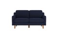 Canapea 2 locuri, Atelier del Sofa, 918CMF1148, Otel, Albastru noapte / Nuc