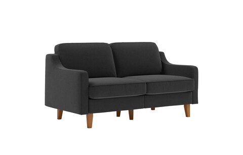 Canapea 2 locuri, Atelier del Sofa, 918CMF1143, Otel, Gri noapte / Nuc