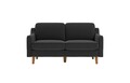 Canapea 2 locuri, Atelier del Sofa, 918CMF1143, Otel, Gri noapte / Nuc