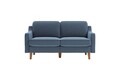 Canapea 2 locuri, Atelier del Sofa, 918CMF1142, Otel, Albastru oceanic / Nuc