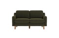 Canapea 2 locuri, Atelier del Sofa, 918CMF1140, Otel, Verde ulei / Nuc