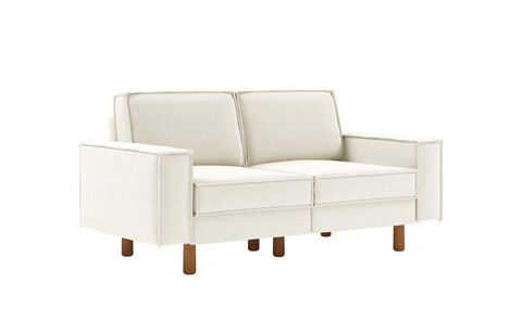 Canapea 2 locuri, Atelier del Sofa, 918CMF1214, Otel, Spumă de lapte / Nucă