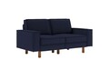 Canapea 2 locuri, Atelier del Sofa, 918CMF1228, Otel, Albastru noapte / Nuc