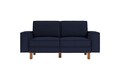 Canapea 2 locuri, Atelier del Sofa, 918CMF1228, Otel, Albastru noapte / Nuc