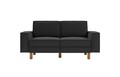 Canapea 2 locuri, Atelier del Sofa, 918CMF1223, Otel, Gri noapte / Nuc
