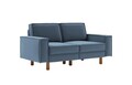 Canapea 2 locuri, Atelier del Sofa, 918CMF1222, Otel, Albastru oceanic / Nuc