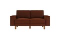 Canapea 2 locuri, Atelier del Sofa, 918CMF1218, Otel, Roșu de țiglă / Nuc