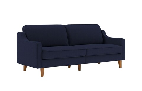 Canapea 3 locuri, Atelier del Sofa, 918CMF1164, Otel, Albastru noapte / Nuc