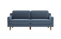 Canapea 3 locuri, Atelier del Sofa, 918CMF1158, Otel, Albastru oceanic / Nuc
