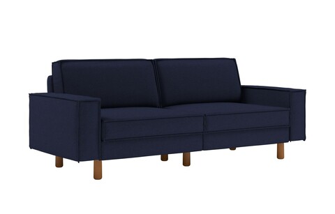 Canapea 3 locuri, Atelier del Sofa, 918CMF1244, Otel, Albastru noapte / Nuc