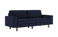 Canapea 3 locuri, Atelier del Sofa, 918CMF1244, Otel, Albastru noapte / Nuc