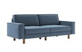 Canapea 3 locuri, Atelier del Sofa, 918CMF1238, Otel, Albastru oceanic / Nuc