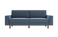 Canapea 3 locuri, Atelier del Sofa, 918CMF1238, Otel, Albastru oceanic / Nuc