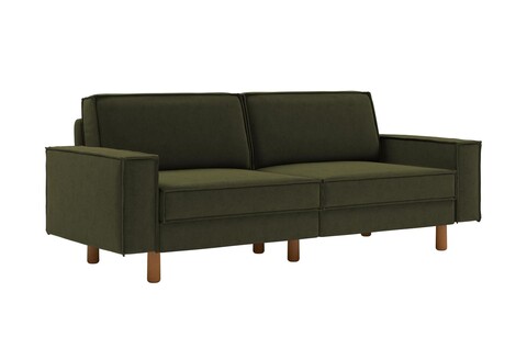 Canapea 3 locuri, Atelier del Sofa, 918CMF1236, Otel, Verde ulei / Nuc