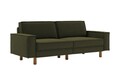 Canapea 3 locuri, Atelier del Sofa, 918CMF1236, Otel, Verde ulei / Nuc