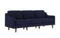 Canapea 3 locuri, Atelier del Sofa, 918CMF1180, Otel, Albastru noapte / Nuc