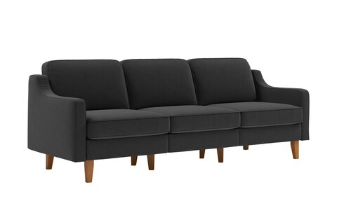 Canapea 3 locuri, Atelier del Sofa, 918CMF1175, Otel, Gri noapte / Nuc