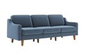 Canapea 3 locuri, Atelier del Sofa, 918CMF1174, Otel, Albastru oceanic / Nuc