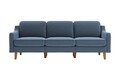 Canapea 3 locuri, Atelier del Sofa, 918CMF1174, Otel, Albastru oceanic / Nuc