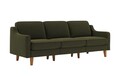 Canapea 3 locuri, Atelier del Sofa, 918CMF1172, Otel, Verde ulei / Nuc