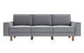 Canapea 3 locuri, Atelier del Sofa, 918CMF1253, Otel, Gri ceață / Nuc