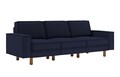 Canapea 3 locuri, Atelier del Sofa, 918CMF1260, Otel, Albastru noapte / Nuc