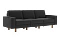 Canapea 3 locuri, Atelier del Sofa, 918CMF1255, Otel, Gri noapte / Nuc
