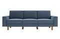 Canapea 3 locuri, Atelier del Sofa, 918CMF1254, Otel, Albastru oceanic / Nuc