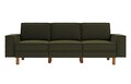 Canapea 3 locuri, Atelier del Sofa, 918CMF1252, Otel, Verde ulei / Nuc