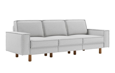 Canapea 3 locuri, Atelier del Sofa, 918CMF1256, Otel, Pietriș / Nuc