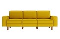 Canapea 3 locuri, Atelier del Sofa, 918CMF1259, Otel, Floarea-soarelui / Nuc