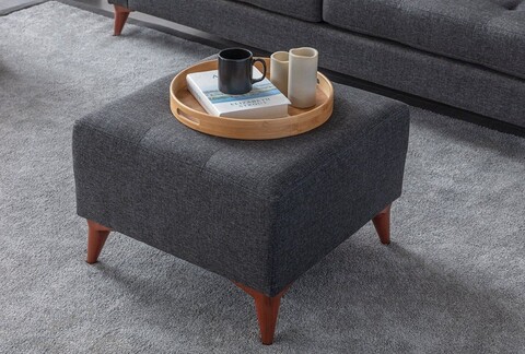 Taburet, Atelier del Sofa, 752EST1901, Lemn de carpen;PAL, Antracit