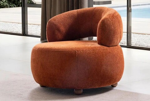 Fotoliu, Atelier del Sofa, 752EST1718, Lemn de carpen;PAL, Caramiziu